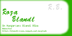 roza blandl business card